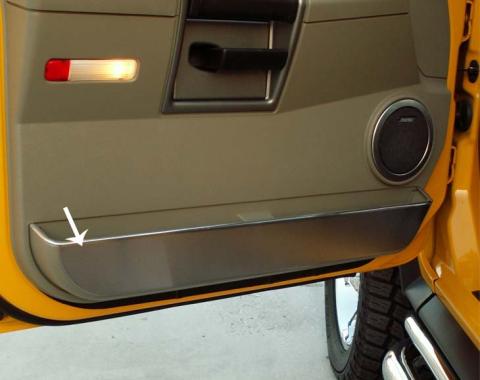 American Car Craft 2003-2007 Hummer H2 - Door Guards Front & Rear 4Pc, Brushed Stainless Steel 491006