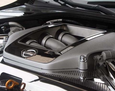 American Car Craft 2010-2015 Nissan GT-R - Engine Shroud Cover 4Pc, Polished Stainless Steel 163008