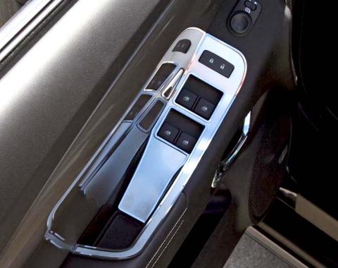 American Car Craft 2011-2012 Camaro Convertible - Door Handle Pull/Switch Deluxe Trim Plate 2Pc, Stainless Steel 101046