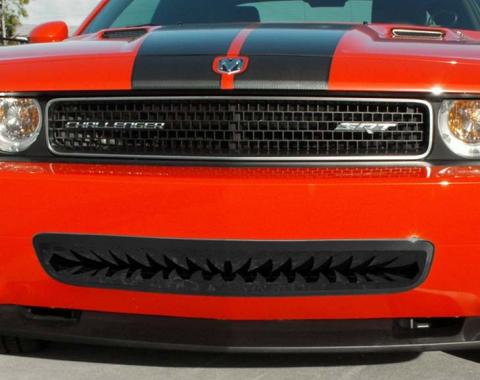 American Car Craft 2008-2010 Challenger 5.7L/SRT8 - Lower Front 'Shark Tooth' Grille (08-10), Black Stainless Steel 152019