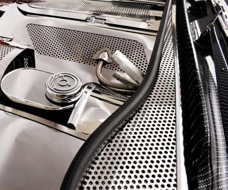 American Car Craft 1997-2004 C5/Z06 Corvette - Wiper Cowl Cover 2Pc, Perforated Stainless Steel 033013