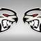 American Car Craft 2015-2023 Dodge Challenger Hellcat Redeye - Redeye Hellcat Badges 2pc Brushed Stainless Steel (Sublime Green Inlay) 152058-SBGR