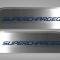American Car Craft 2010-2015 Camaro - Door Panel Kick Plates 'SUPERCHARGED' 2Pc, Brushed Stainless, Choose Inlay Color 101028