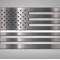 American Car Craft American Flag Emblem 1 or 2 Piece Set, Stainless Steel (Thin Red Line) 142031