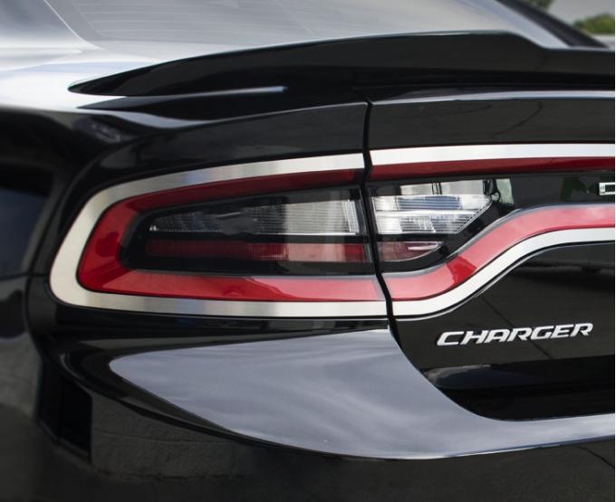 American Car Craft 2015-2018 Dodge Charger - Taillight Trim 4Pc, Stainless Steel (Brushed) 332009
