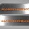 American Car Craft 2010-2015 Camaro - Door Panel Kick Plates 'SUPERCHARGED' 2Pc, Brushed Stainless, Choose Inlay Color 101028