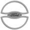 American Car Craft 2011-2012 Mustang - Fuel Door Trim with Ford Oval, Polished Stainless Steel 272020