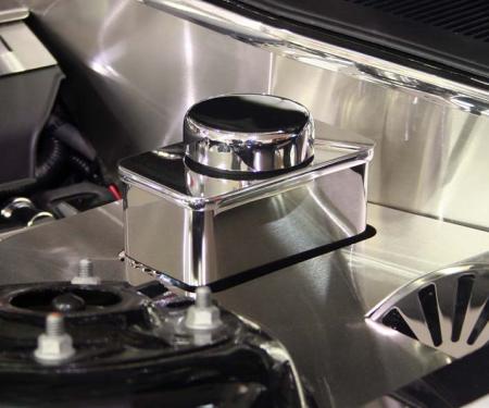 American Car Craft 2010-2014 Mustang GT - Master Cylinder Cover with Chrome Cap, Polished Stainless 273016