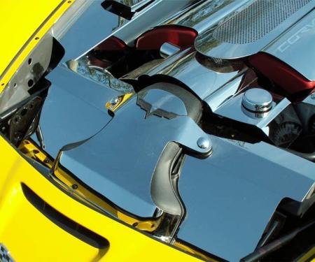 American Car Craft 2008-2013 C6 Corvette - Radiator Cover [2008-13], Polished Stainless Steel 043035