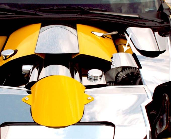 American Car Craft 2005-2013 C6 Corvette - Alternator Cover, Polished Stainless Steel 043033