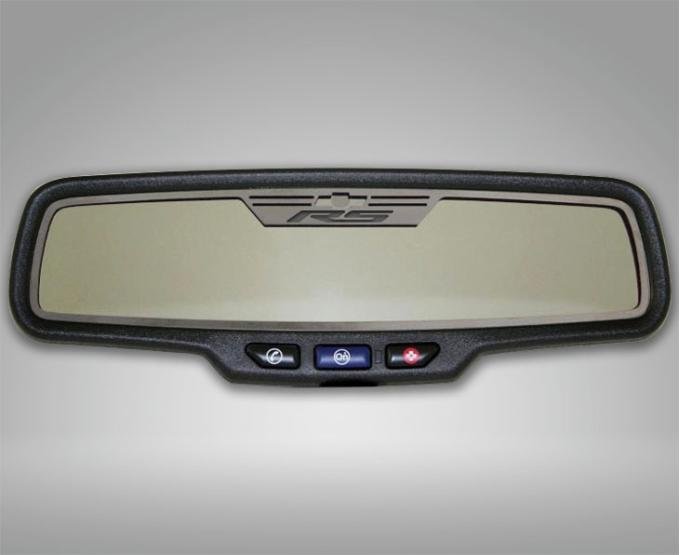 American Car Craft 2010-2014 Camaro RS - Rear View Mirror Trim 'RS' Rectangle mirror, Brushed Stainless Steel 101043