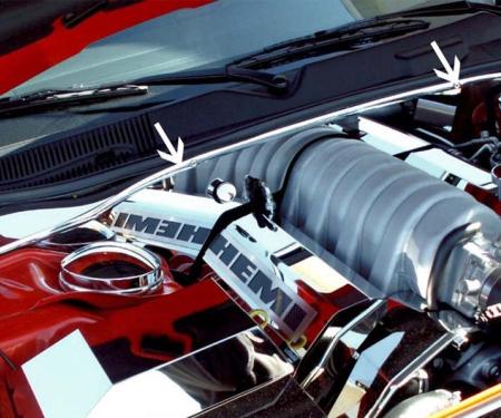 American Car Craft 2008-2011 Challenger SRT8 6.1L - False Firewall with cap, Polished Stainless Steel 153011