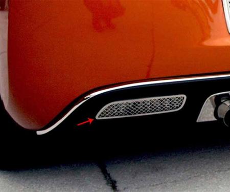 American Car Craft 2005-2013 C6 Corvette - Laser Mesh Style Reverse Light Covers, Polished Stainless Steel 042060