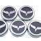 American Car Craft 2005-2013 C6 Corvette - Crossed Flags Logo Fluid Cap Covers 5Pc Auto Transmission, Choose Color 043082
