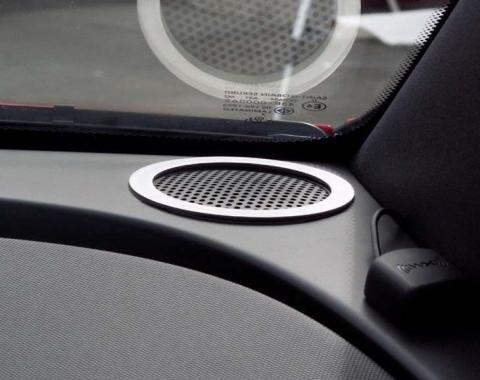 American Car Craft 2008-2009 Pontiac G8 - Car Speaker Trim Upper Dash Tweeter Bezels 2Pc, Brushed Stainless Steel 221006