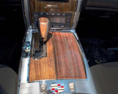 American Car Craft 2004-2009 Cadillac XLR - Lower Center Console Trim Plate, Brushed Stainless with Polished Trim 121002