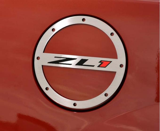 American Car Craft 2010-2019 Camaro ZL1 - Fuel Door Cover 'ZL1" Style, Stainless Steel (Brushed) 102078