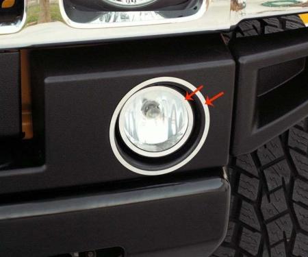 American Car Craft 2003-2013 Hummer H2 - Driving Light Trim Rings 4Pc, Polished Stainless Steel 492001