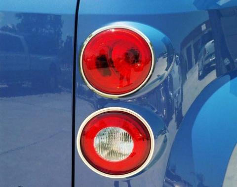 American Car Craft 2006-2012 HHR - Taillight Trim, Polished Stainless with Brushed Rings 422016