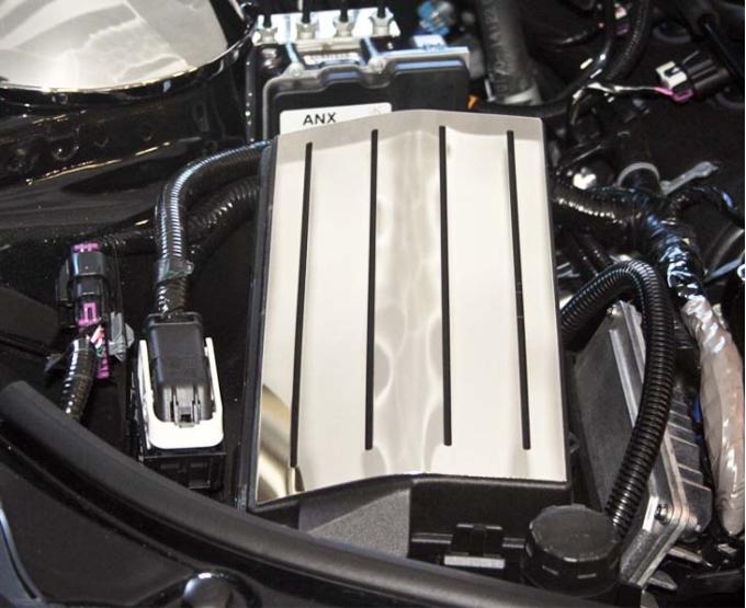 American Car Craft 2010-2015 Camaro - Fuse Box Top Plate [Stand Alone], Polished Stainless Steel 103050