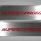 American Car Craft 2010-2015 Camaro - Door Panel Kick Plates 'SUPERCHARGED' 2Pc, Brushed Stainless, Choose Inlay Color 101028