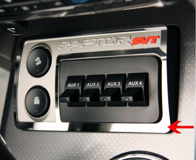 American Car Craft 2010-2014 Ford Raptor - Auxiliary Trim Ring, Stainless Steel (Brushed) 771013