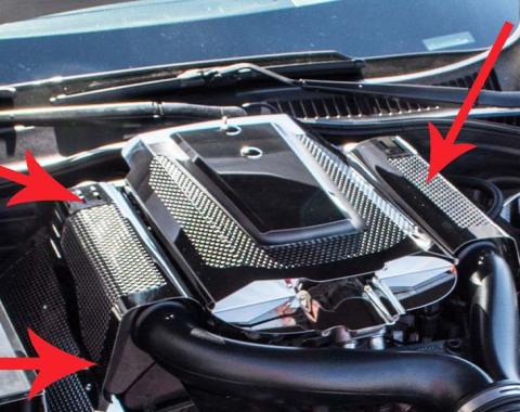 American Car Craft 2006-2009 Cadillac XLR-V - Perforated Factory Air Tube Covers 2Pc, Polished Stainless Steel 123014