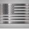 American Car Craft American Flag Emblem 1 or 2 Piece Set, Stainless Steel (Thin Red Line) 142031