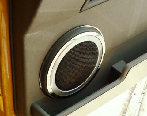 American Car Craft 2003-2007 Hummer H2 - Speaker Rings Inner Door 4Pc, Polished Stainless Steel 491011
