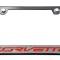 American Car Craft Corvette C7 Stingray - License Plate Frame CORVETTE Lettering, Black Base with Brushed Top Plate, Choose Color 052083