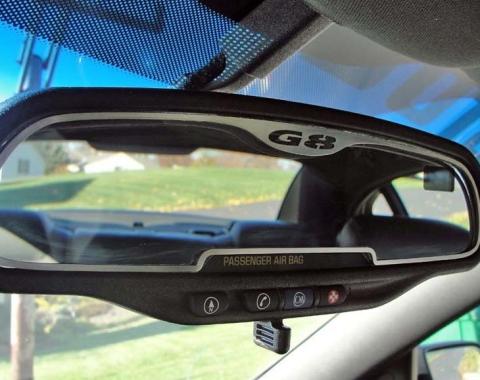 American Car Craft 2008-2009 Pontiac G8/GT - Rear View Mirror Trim [On-Star], Brushed Stainless Steel 221003