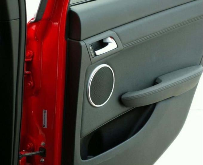 American Car Craft 2008-2009 Pontiac GT/G8 - Car Door Speaker Trim Bezels Polished Front Door 4 7/8" OD. 2Pc 221009