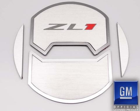 American Car Craft 2010-2015 Camaro ZL1 - Round A/C Vent Duct Covers Deluxe "ZL1" 8Pc, Brushed Stainless Steel 101057