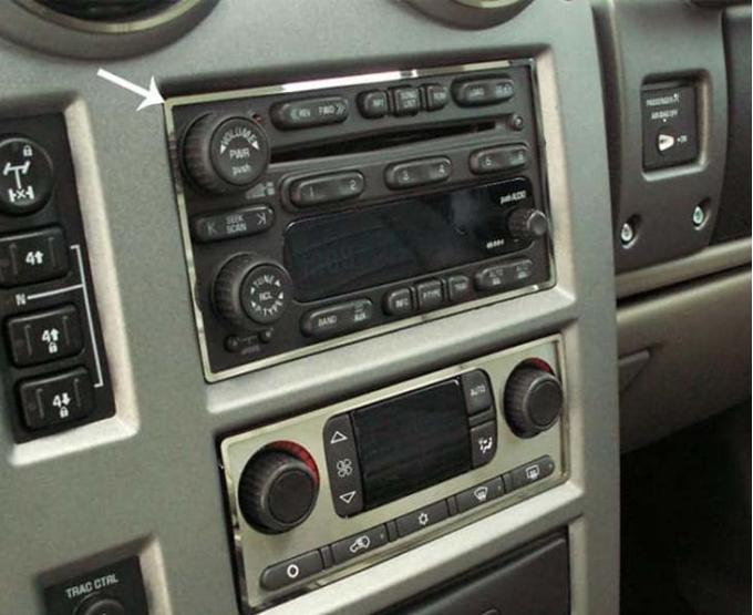 American Car Craft 2003-2007 Hummer H2 - Radio Surround Ring, Polished Stainless Steel 491014