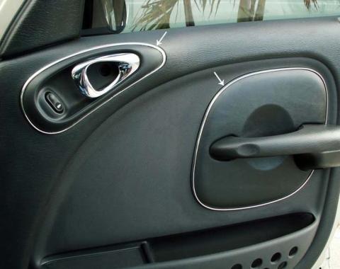 American Car Craft 2001-2005 PT Cruiser - Door Trim Kit 8Pc, Chrome Vinyl 711032