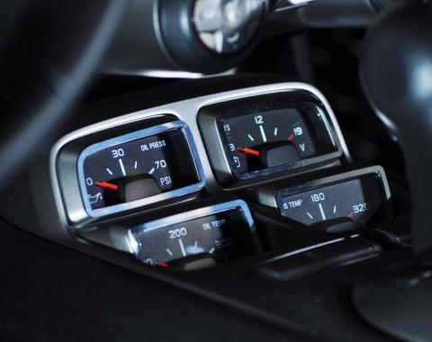 American Car Craft 2010-2015 Camaro - Gauge Cluster Trim 4Pc, Polished Stainless Steel 101011