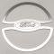 American Car Craft 2011-2012 Mustang - Fuel Door Trim with Ford Oval, Polished Stainless Steel 272020