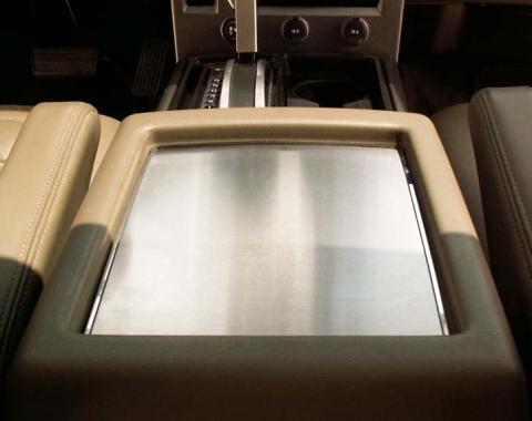 American Car Craft 2003-2007 Hummer H2 - Center Console Box Plate, Brushed Stainless with Polished Ring 491001