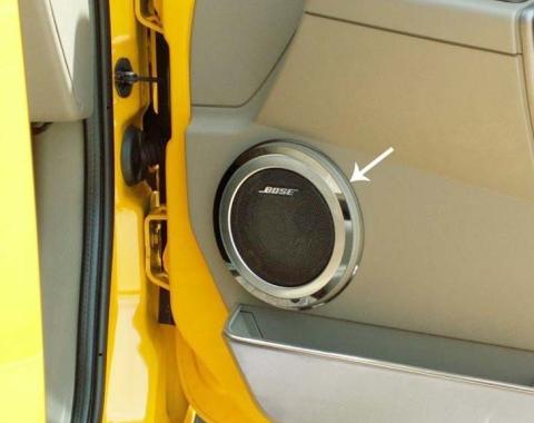 American Car Craft 2003-2007 Hummer H2 - Speaker Rings Outer Door 4Pc, Polished Stainless Steel 491012