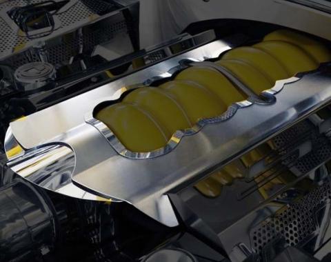 American Car Craft 2010-2015 Camaro SS - Plenum Cover with LED Illumination, Brushed/Polished Stainless, Choose LED Color 103034
