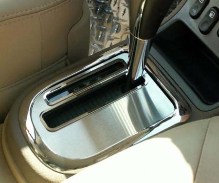 American Car Craft 2006-2008 HHR - Shifter Insert Brushed with Polished Ring, Stainless Steel 421003