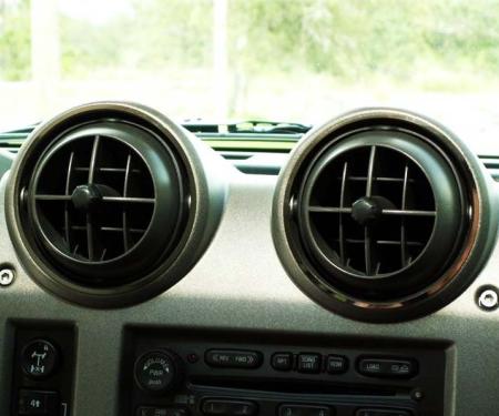 American Car Craft 2003-2007 Hummer H2 - Front A/C Vent Rings 4Pc, Polished Stainless Steel 491016