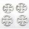 American Car Craft Iron Cross Emblems 4Pc, Stainless Steel (Brushed) 172012