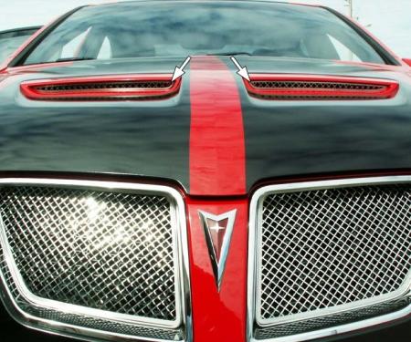 American Car Craft 2008-2009 Pontiac G8 Base GT/GXP - Grille Laser Mesh Hood Insert 2Pc, Polished Stainless 222004