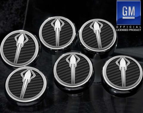 American Car Craft 2014-2019 Z06/Z51/C7 Corvette - STINGRAY Emblem Fluid Cap Covers Manual Transmission 6Pc, Choose Color 053016