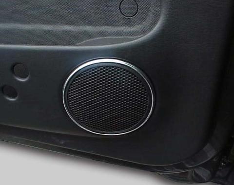 American Car Craft 2001-2005 PT Cruiser - Front Car Door Speaker Standard 4 Door 2Pc Bezels, Chrome Molding 711037