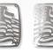 American Car Craft 2007-2018 Jeep Wrangler JK/JKU - US Flag Tail Light Covers, Stainless Steel (Brushed Satin) 142092