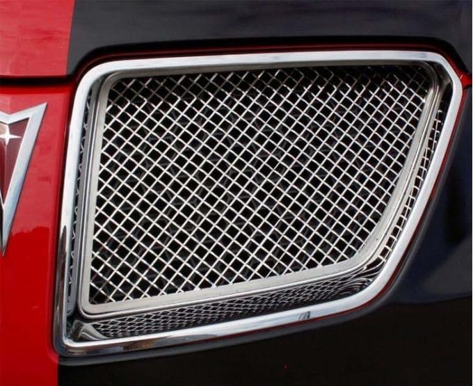American Car Craft 2008-2009 Pontiac GT/G8 - Laser Mesh UPPER Grille 2Pc, Polished Stainless Steel 222002