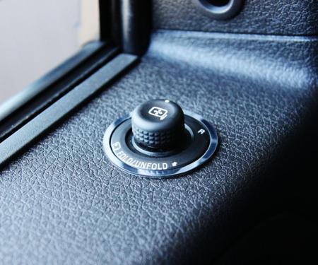 American Car Craft 2010-2014 Ford F150/Raptor - Mirror Control Trim Ring, Stainless Steel (Brushed) 771015