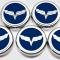 American Car Craft 2005-2013 C6 Corvette - Crossed Flags Logo Fluid Cap Covers 5Pc Auto Transmission, Choose Color 043082